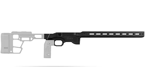 MDT ACC Premier Gen2 - Tikka T1X, kompakti 15” etuosa, V-Block-vuoraus tarkkuuden parantamiseksi, helppo asennus, täydellinen ARCA-rauta bipodeille.